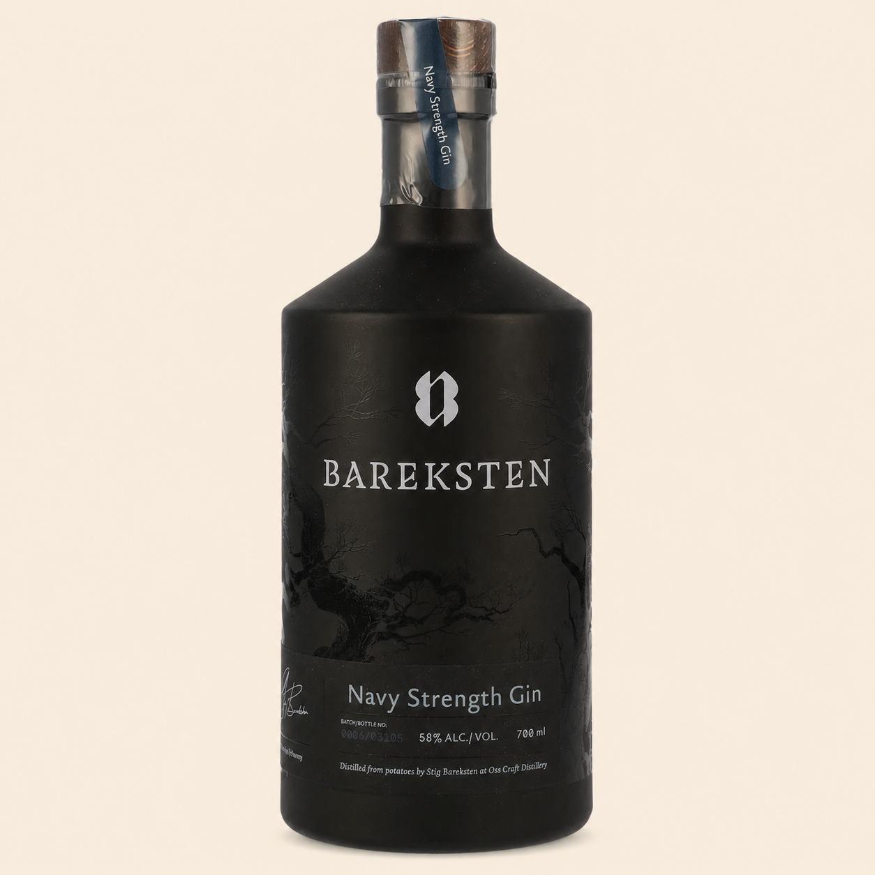 Flasche Bareksten Navy Strength Gin